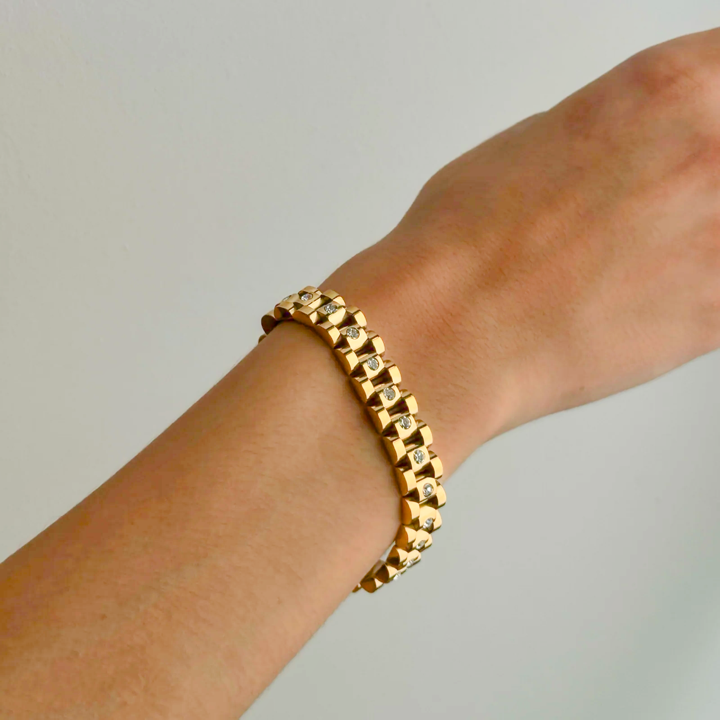 Gold Watchband Bracelet