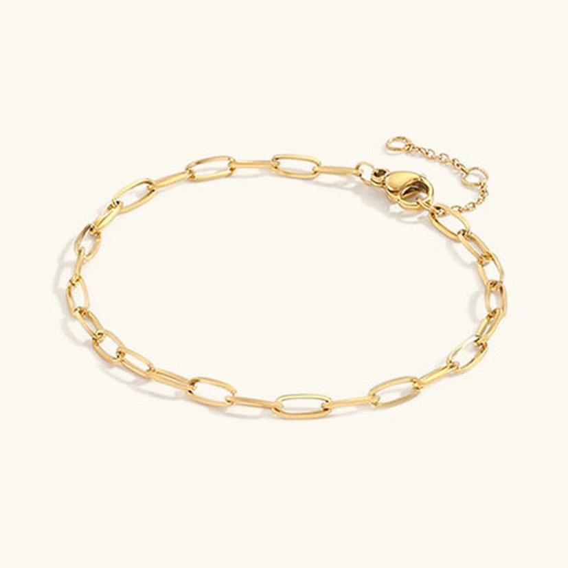 Maybelle Gold Paperclip Chain Bracelet