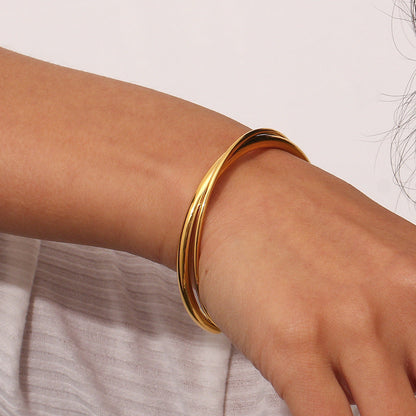 Rianne Layered Gold Bangle